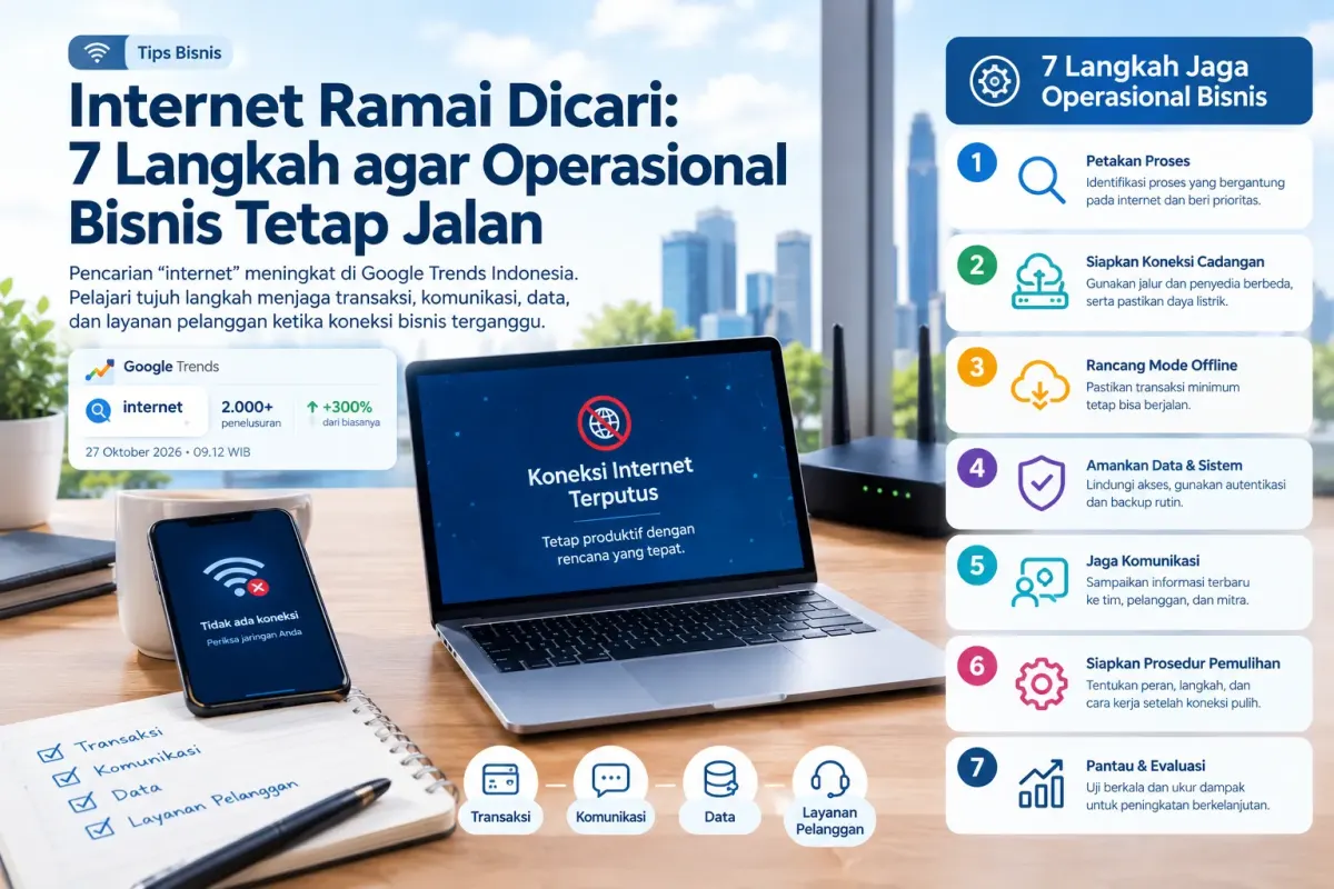 Internet Ramai Dicari: 7 Langkah agar Operasional Bisnis Tetap Jalan